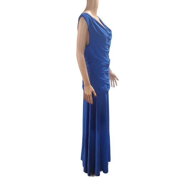 NEW Dressbarn Collection Size 14W Ruched Draped Formal Maxi Dress *TINY FLAWS* - Picture 3 of 14
